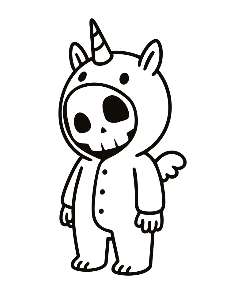 Roversnest Unicorn Hoodie - Zwart