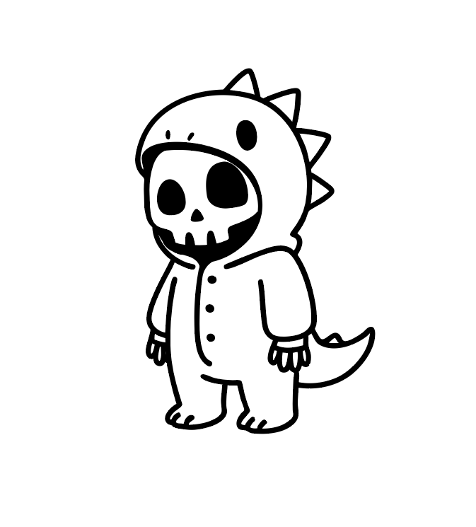 Roversnest Dino Hoodie - Wit