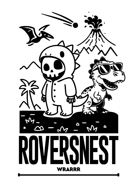 Roversnest Dino Hoodie - Wit