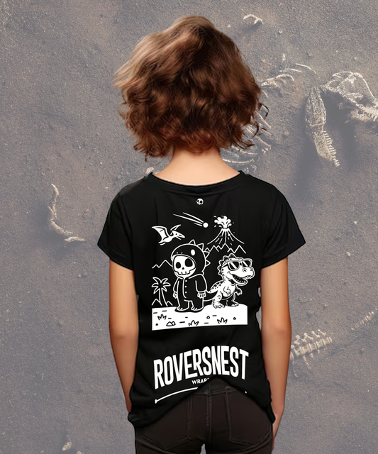 Roversnest Dino T-shirt - Zwart