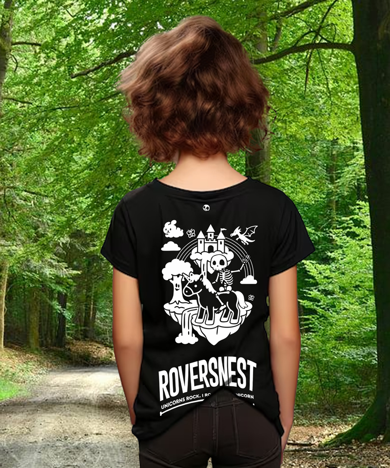Roversnest Unicorn T-shirt - Zwart